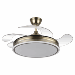 Ventilador aspas retráctiles Bayomo Cuero/Dorado, 59w, 107cms