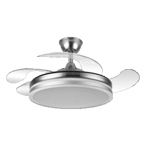 Ventilador aspas retráctiles Bayomo Níquel, 59w, 107cms