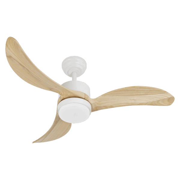 Ventilador de techo Dc Bembezar, Blanco/ Haya 24w, 107cm