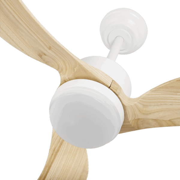 Ventilador de techo Dc Bembezar, Blanco/ Haya 24w, 107cm