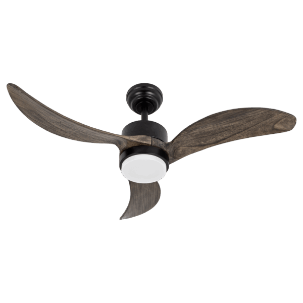Ventilador de techo Dc Bembezar, Negro/Roble, 24w, 107cm