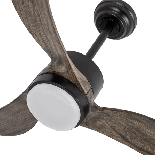 Ventilador de techo Dc Bembezar, Negro/Roble, 24w, 107cm