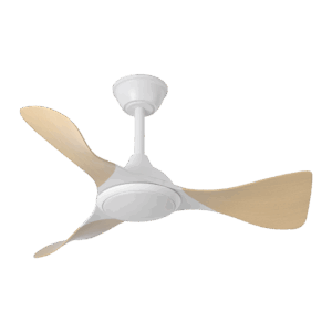 Ventilador de techo DC Caimán Blanco/Haya, 36w, 89cm