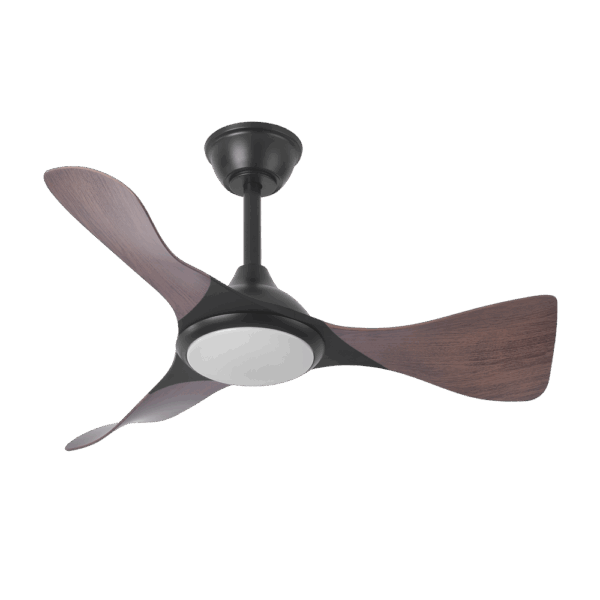 Ventilador de techo DC Caimán Negro/Roble, 36w, 89cm