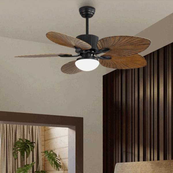 Ventilador DC Colla Negro/Marrón 26w, 132cm