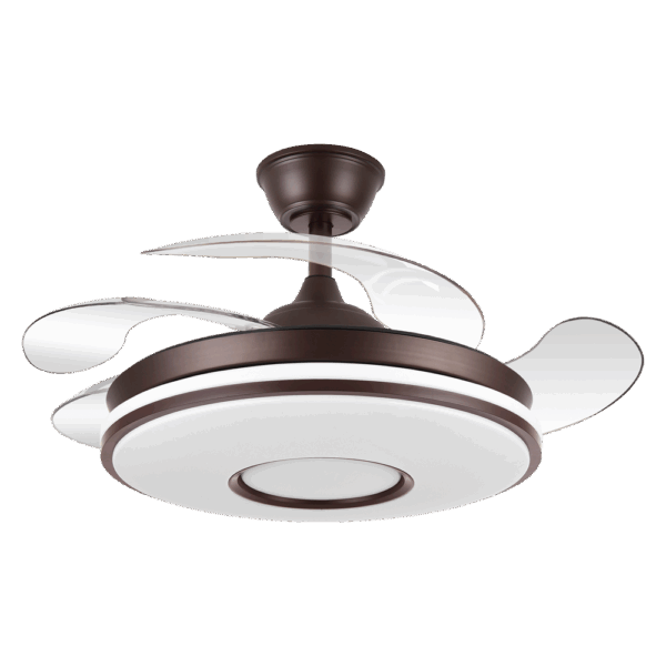 Ventilador aspas retráctiles Dani Marrón, 59w, 107cms