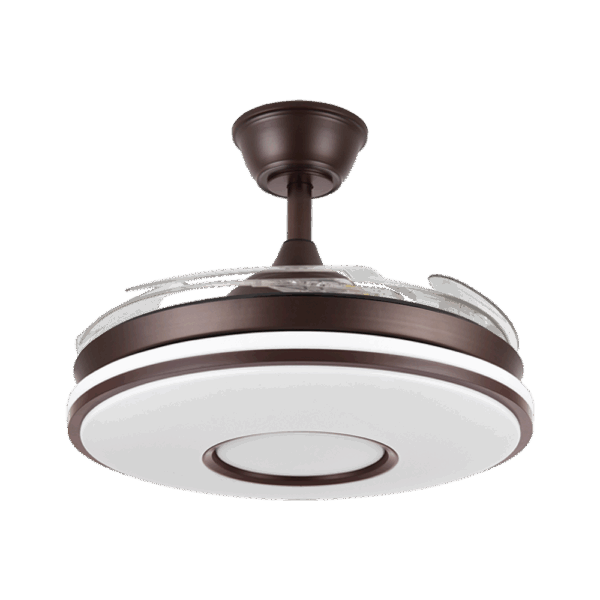 Ventilador aspas retráctiles Dani Marrón, 59w, 107cms