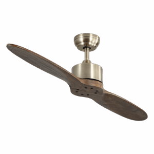 Ventilador de techo DC Leste Cuero-Dorado/Roble, 22w, 132cm