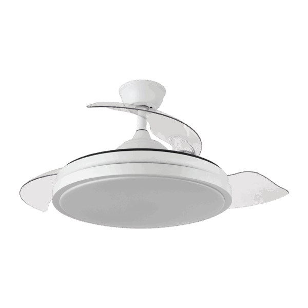 Ventilador aspas retráctiles Escorpión Blanco, 59w, 107cms