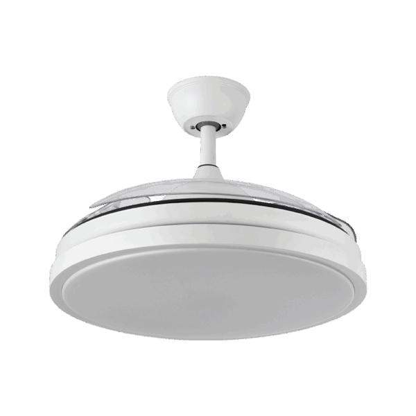 Ventilador aspas retráctiles Escorpión Blanco, 59w, 107cms