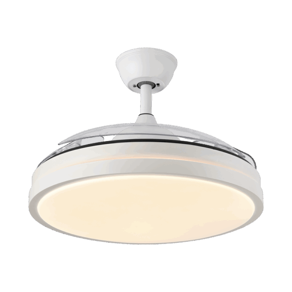 Ventilador aspas retráctiles Escorpión Blanco, 59w, 107cms