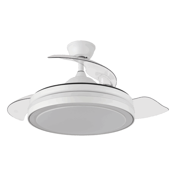 Ventilador aspas retráctiles Esparta Blanco 72w, 107cm