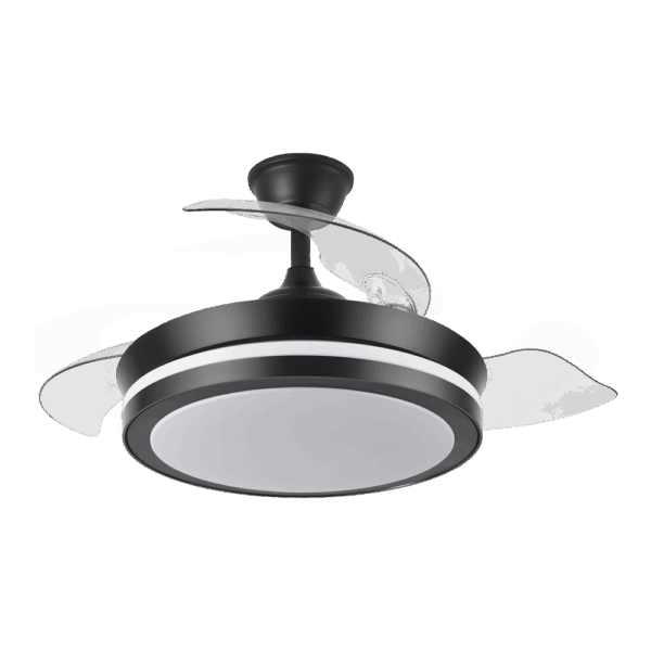 Ventilador aspas retráctiles Esparta Negro, 72w, 107cm