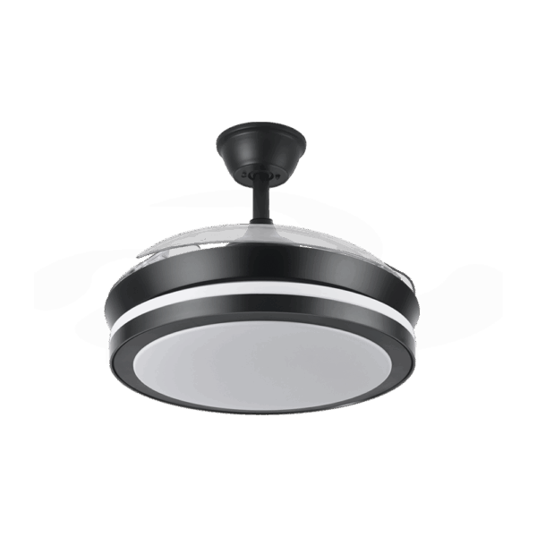 Ventilador aspas retráctiles Esparta Negro, 72w, 107cm