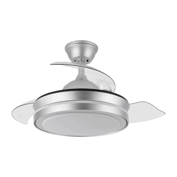 Ventilador aspas retráctiles Esparta Níquel, 72w, 107cm