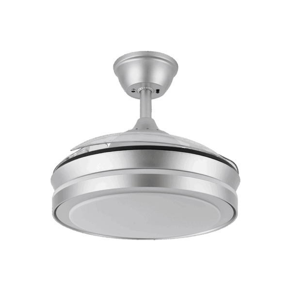 Ventilador aspas retráctiles Esparta Níquel, 72w, 107cm