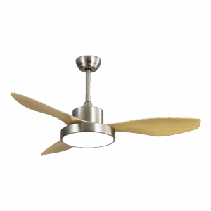 Ventilador de techo DC Hayate, Níquel/Haya, 48w, 120cm