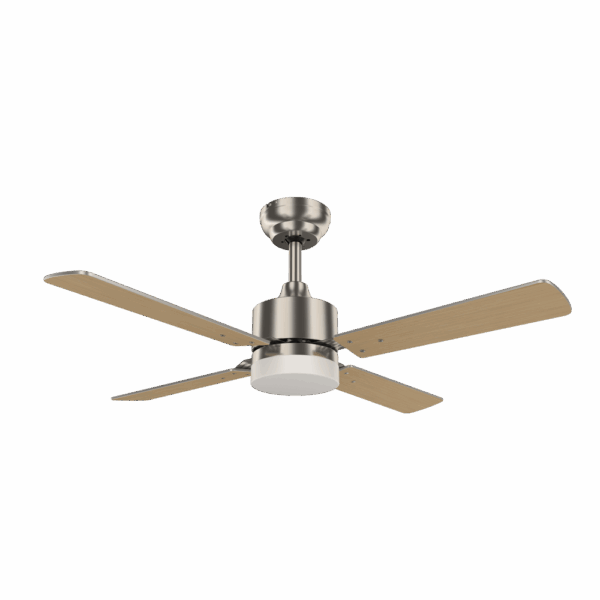 Ventilador de techo DC Hupe Níquel, aspas reversibles, 18w, 107cm