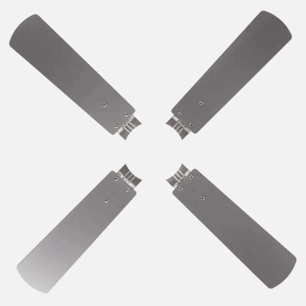 Ventilador de techo DC Hupe Níquel, aspas reversibles, 18w, 107cm