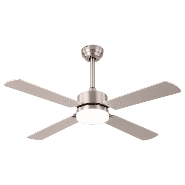 Ventilador de techo DC Hupe Níquel, aspas reversibles, 18w, 107cm