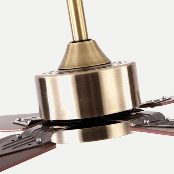 airevivo-ventilador-hupe-roble-detalle Ventilador de techo DC Hupe Cuero-Dorado 18w, 107cm