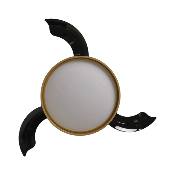 Ventilador aspas retráctiles Mandarín Negro-Oro 72w, 108cm