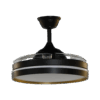 Ventilador aspas retráctiles Mandarín Negro-Oro 72w, 108cm