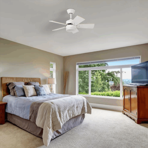 Ventilador de techo DC Marta Blanco, aspas reversibles, 36w, 76cm