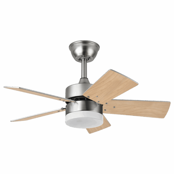 Ventilador de techo DC Marta Níquel, aspas reversibles, 36w, 76cm