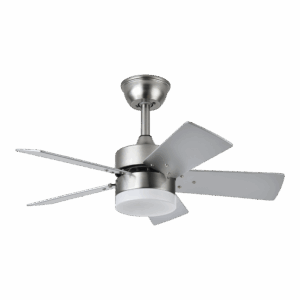 Ventilador de techo DC Marta Níquel, aspas reversibles, 36w, 76cm