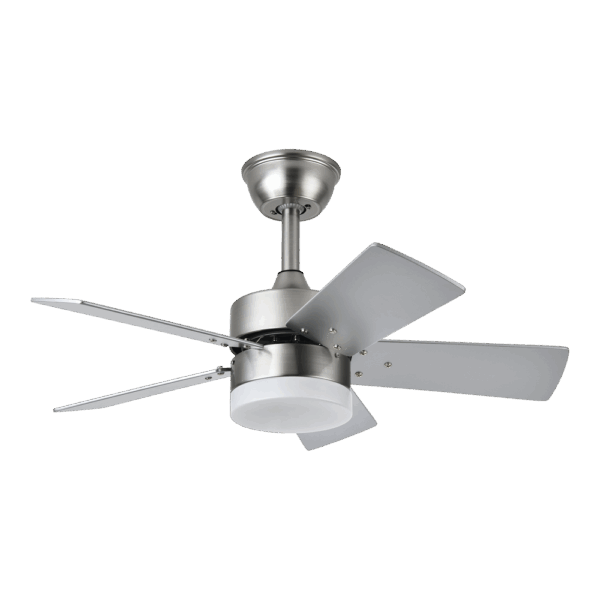 Ventilador de techo DC Marta Níquel, aspas reversibles, 36w, 76cm