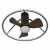Ventilador de techo Dc Oporto, 56w, Negro/Marrón, 84cm