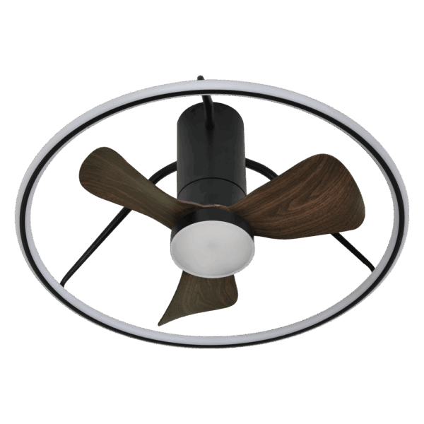 Ventilador de techo Dc Oporto, 56w, Negro/Marrón, 84cm