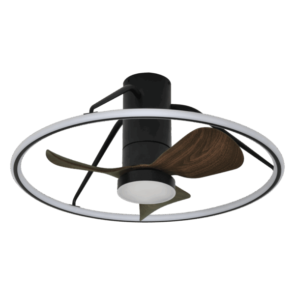 Ventilador de techo Dc Oporto, 56w, Negro/Marrón, 84cm