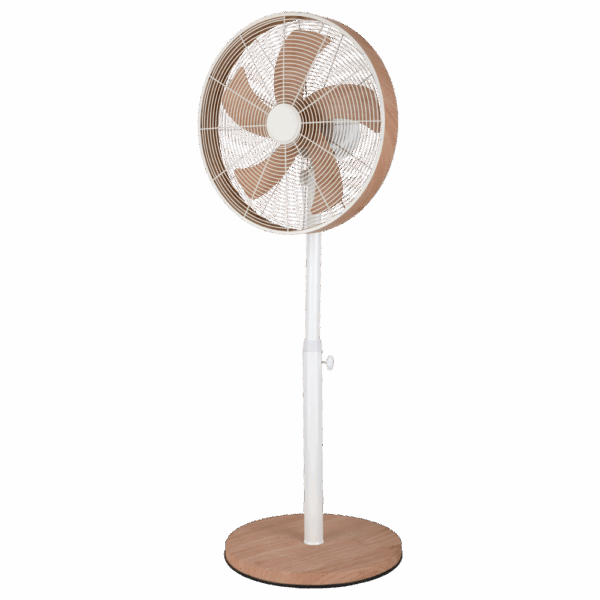 Ventilador de pie Alcañiz Blanco/Haya, 50w