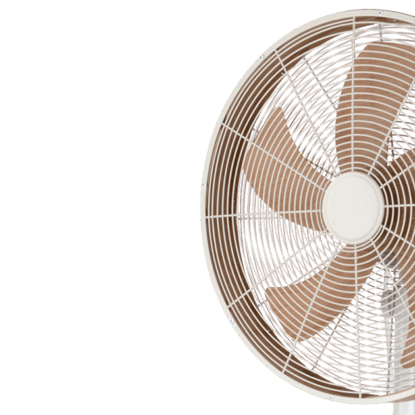 Ventilador de pie Alcañiz Blanco/Haya, 50w