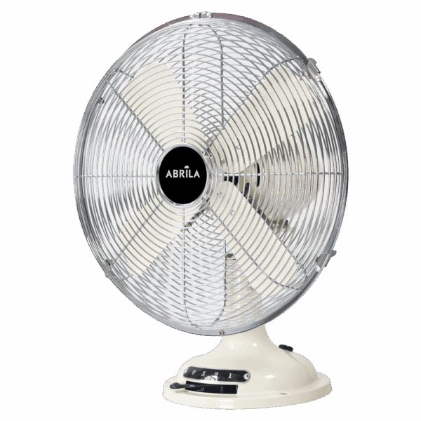 Ventilador de sobremesa vintage Capitolio, Crema/Cromo, 37w