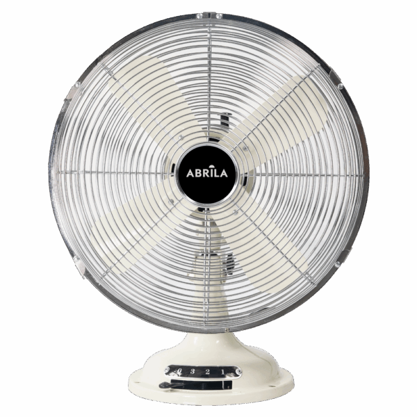 Ventilador de sobremesa vintage Capitolio, Crema/Cromo, 37w