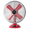 Ventilador de sobremesa vintage Capitolio, Rojo/Cromo, 37w