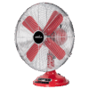 Ventilador de sobremesa vintage Capitolio, Rojo/Cromo, 37w