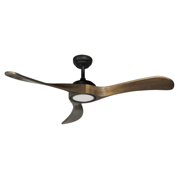 Ventilador DC Castelo Negro/Roble 18w, 132cm/diámetro