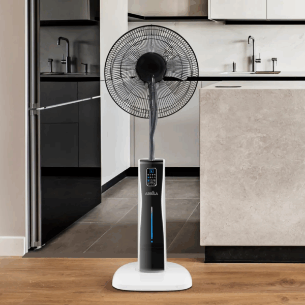 airevivo-ventilador-nebulizador-corvo-ambiente Ventilador-Nebulizador Corvo Blanco/Negro, 75w, 43cm/diámetro