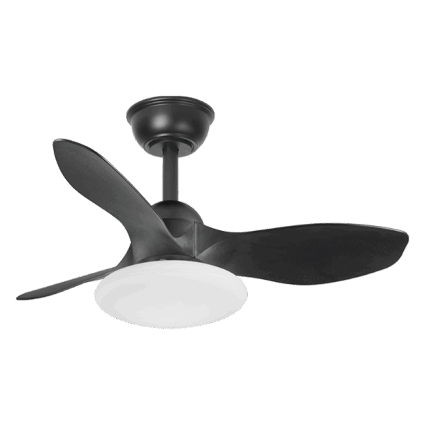 Ventilador de Techo DC Páramo Negro, 36w, 82cm/diámetro