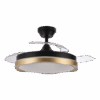 Ventilador aspas retráctiles Blondi Negro/Oro, 72w, 107cm