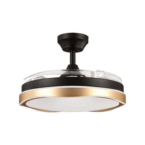 Ventilador aspas retráctiles Blondi Negro/Oro, 72w, 107cm