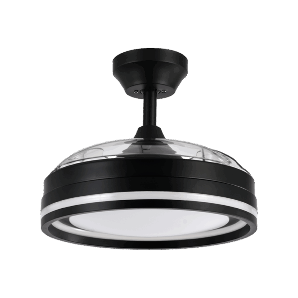 Ventilador aspas retráctiles Cerrato Negro, 72w, 107cms