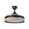 Ventilador aspas retráctiles Iglú Negro/Madera, 59w, 107cms