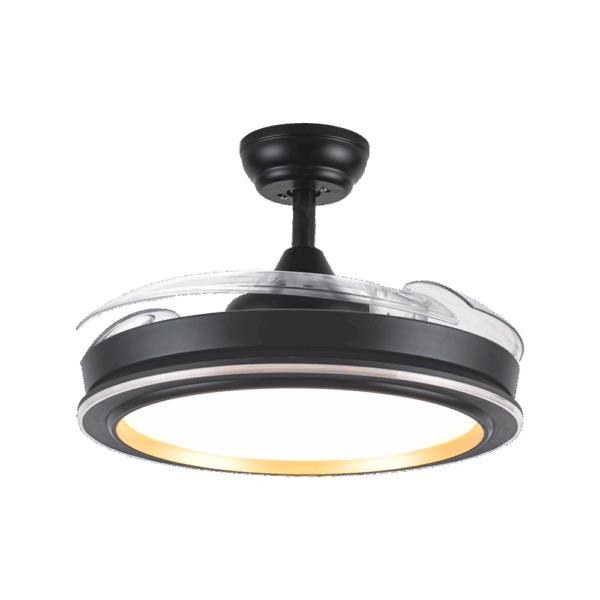 Ventilador aspas retráctiles Picolo Negro/Oro, 72w, 106cm