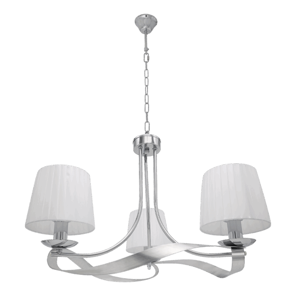 airevivo-lampara-baeza-cromo Lámpara Baeza 3xe14 Cromo Pantalla Blanca