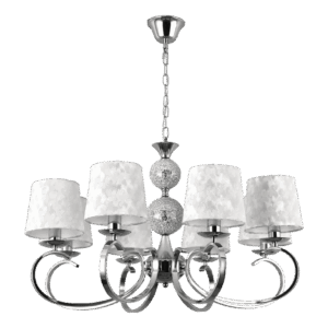 airevivo-lampara-ubeda-cromo-8e Lampara Úbeda 8xe14 Cromo Pantalla Blanca